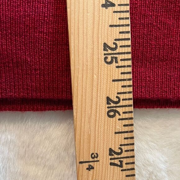 New! Banana Republic Factory 100% Merino Wool Quarter-Zip Sweater in Cognac Red - Picture 14 of 16